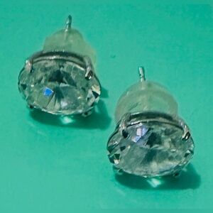 10k Radiance by Absolute™ 10K White Gold Solitaire Stud Earrings HSN Retired